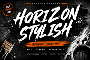 Horizon Stylish, a Handwritten Font by Yoga Letter (Thumbnail 1 of 11)