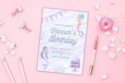 Mermaid Birthday Invitations, a Templates & Theme by TemplateCastleStore (Thumbnail 7 of 9)