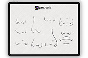 Portrait stamp brushes for Procreate, a Brush Add-On by Procreate Market (Thumbnail 6 of 8)