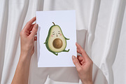 Cute Kawaii Avocado Clipart Set, an Illustration by Pati Paints (Thumbnail 8 of 10)