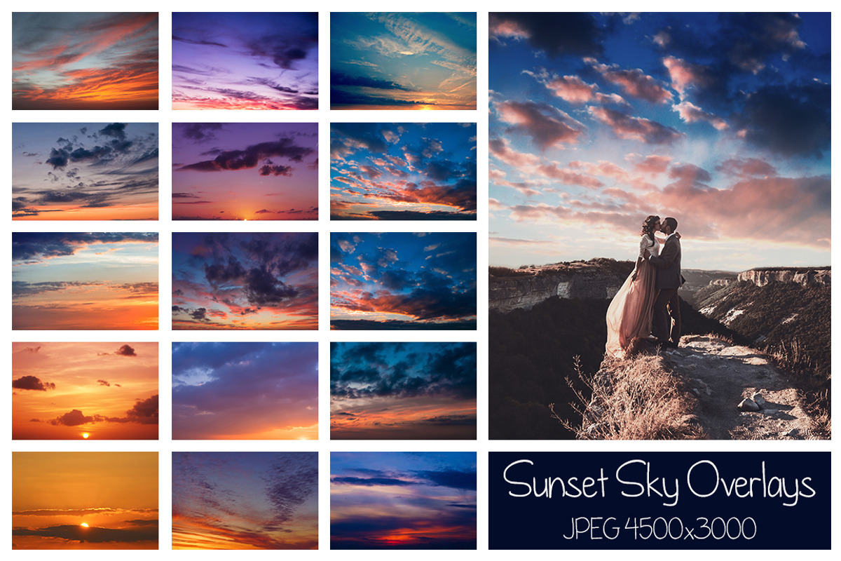 30 Dramatic Sunset Sky Overlays, a Texture Graphic by LovePhotoMoment (Photo 2 of 14)