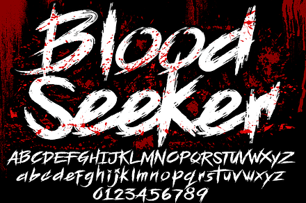 BLOOD SEEKER, a Font by CCONCEPTLAB