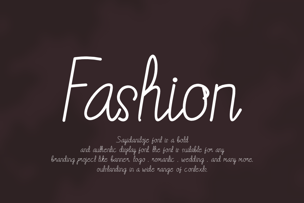 Sayidaniloje, a Handwritten Font by QR Design Studio (Photo 4 of 8)