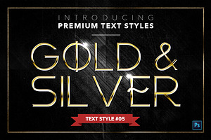 Gold & Silver 4 - 20 Text Styles