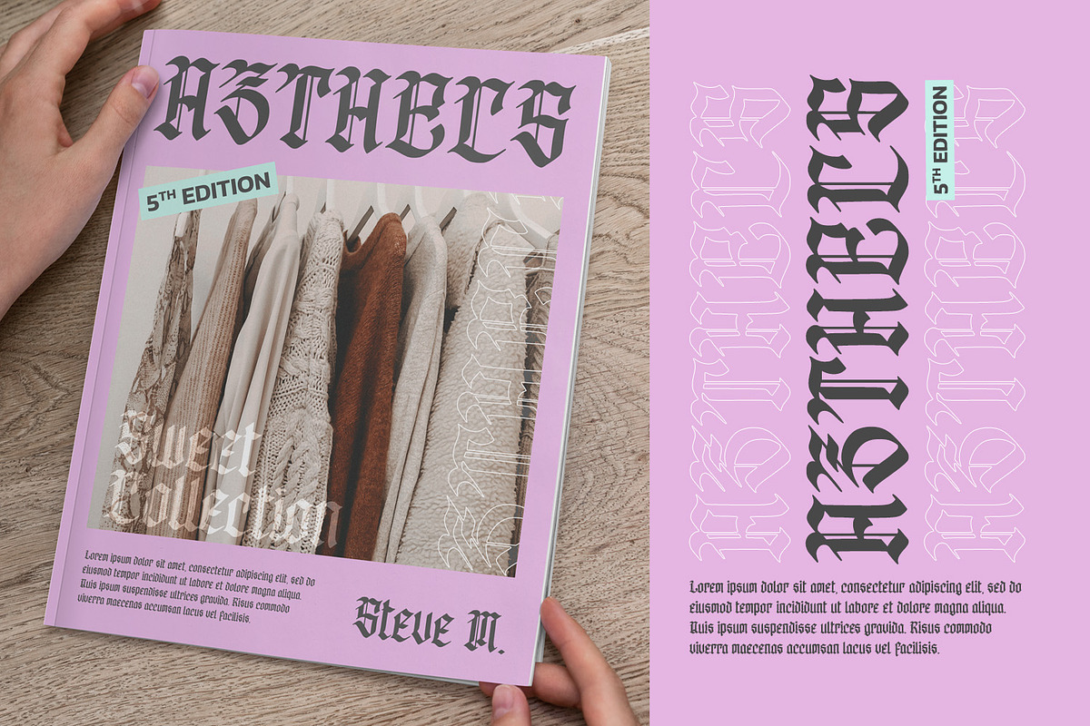 Milltown, a Blackletter Font by Vintage Division (Photo 6 of 10)