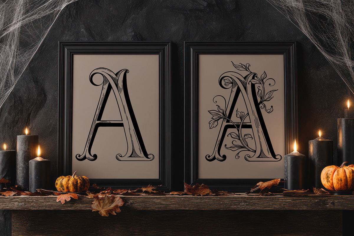 CASTLE STYLE ALPHABET - vector kit, a Decorative Illustration by My Space Garden (Photo 6 of 11)