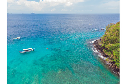 Sea bay with turquoise water and a, a Nature Photo by Elizaveta Galitskaya