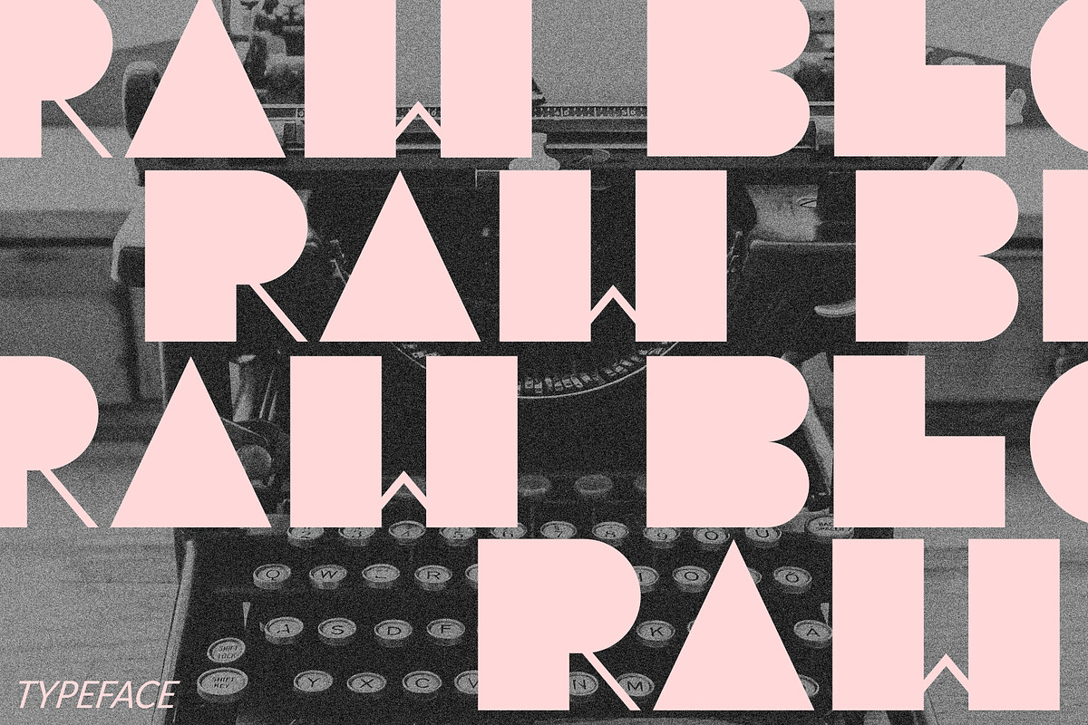 Bold Elegant Retro Font - Raw Blocks, a Font by CreativeFolks (Photo 1 of 13)