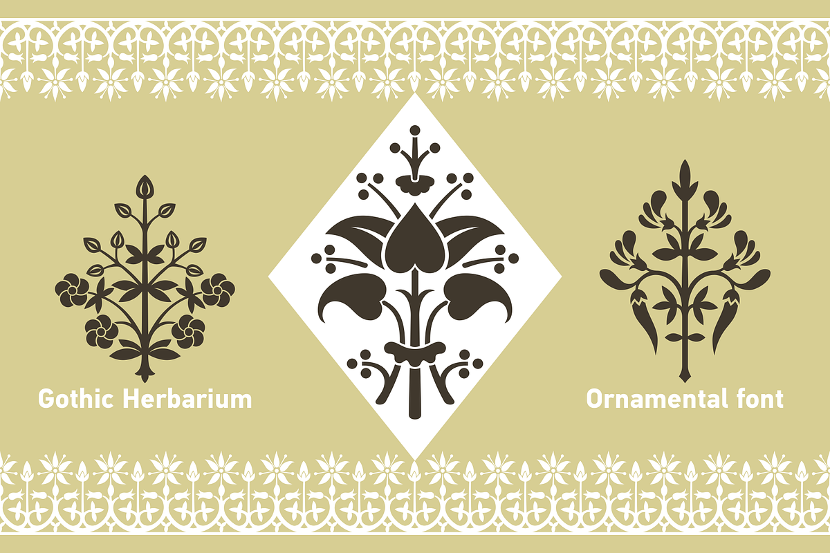 Gothic Herbarium, a Symbol Font by 2DTypo (Photo 3 of 4)