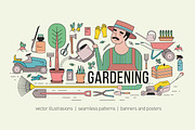 Gardening bundle, seamless patterns, a Decorative Illustration by Good Studio (Thumbnail 1 of 13)