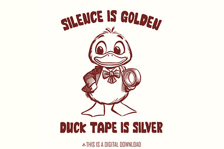Silence is Golden Sarcastic png, an Illustration by SharpMarketplace