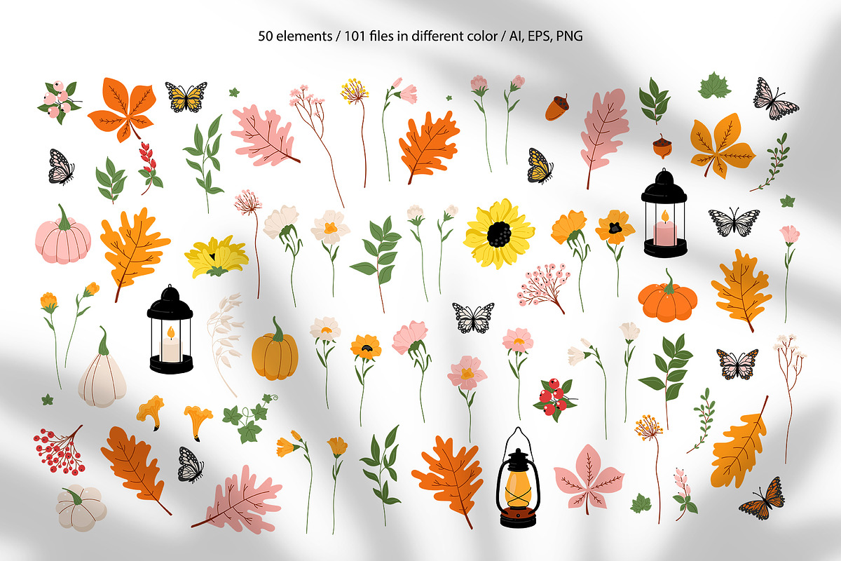 Hello Autumn clipart and patterns, a Decorative Illustration by rosypatterns (Photo 7 of 9)