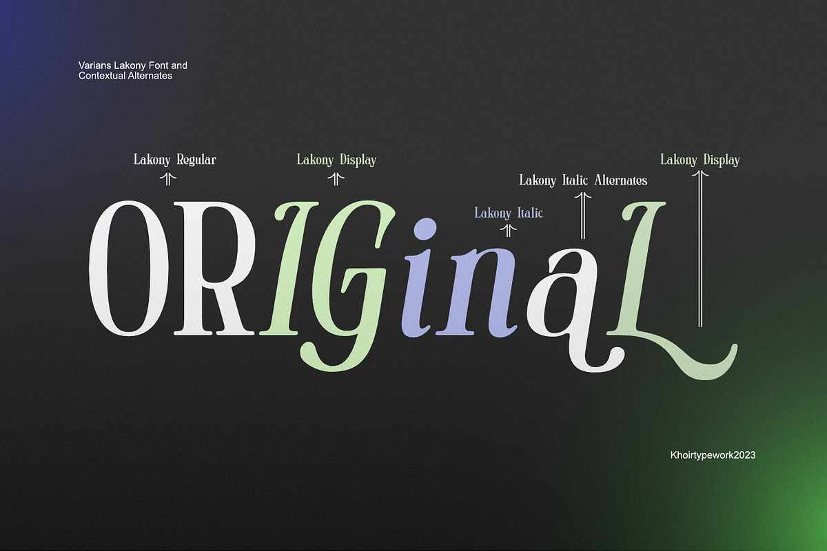 Lakony - Serif Font Combinations, a Serif Font by Khoir (Photo 3 of 9)