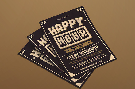 Happy Hour Party Flyer, a Flyer Template by Tokosatsu