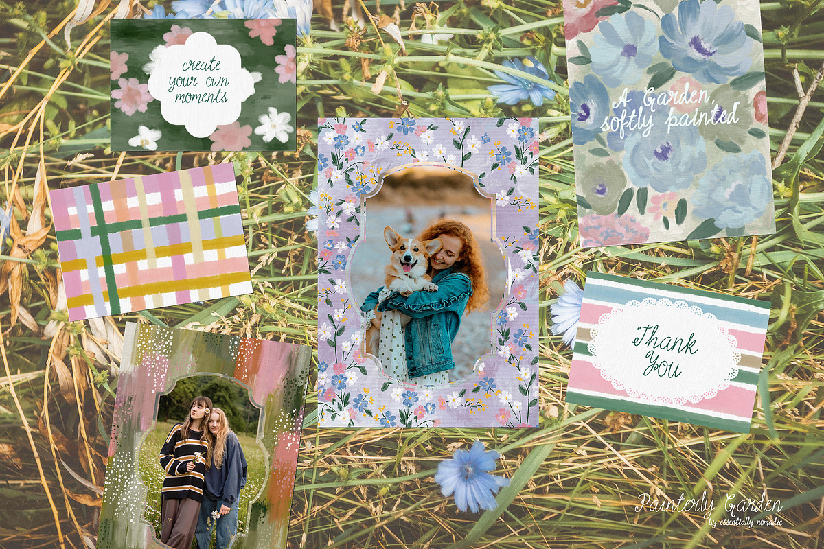 Hand-Painted Backgrounds & Frames, a Background Graphic by Essentially Nomadic (Photo 15 of 16)