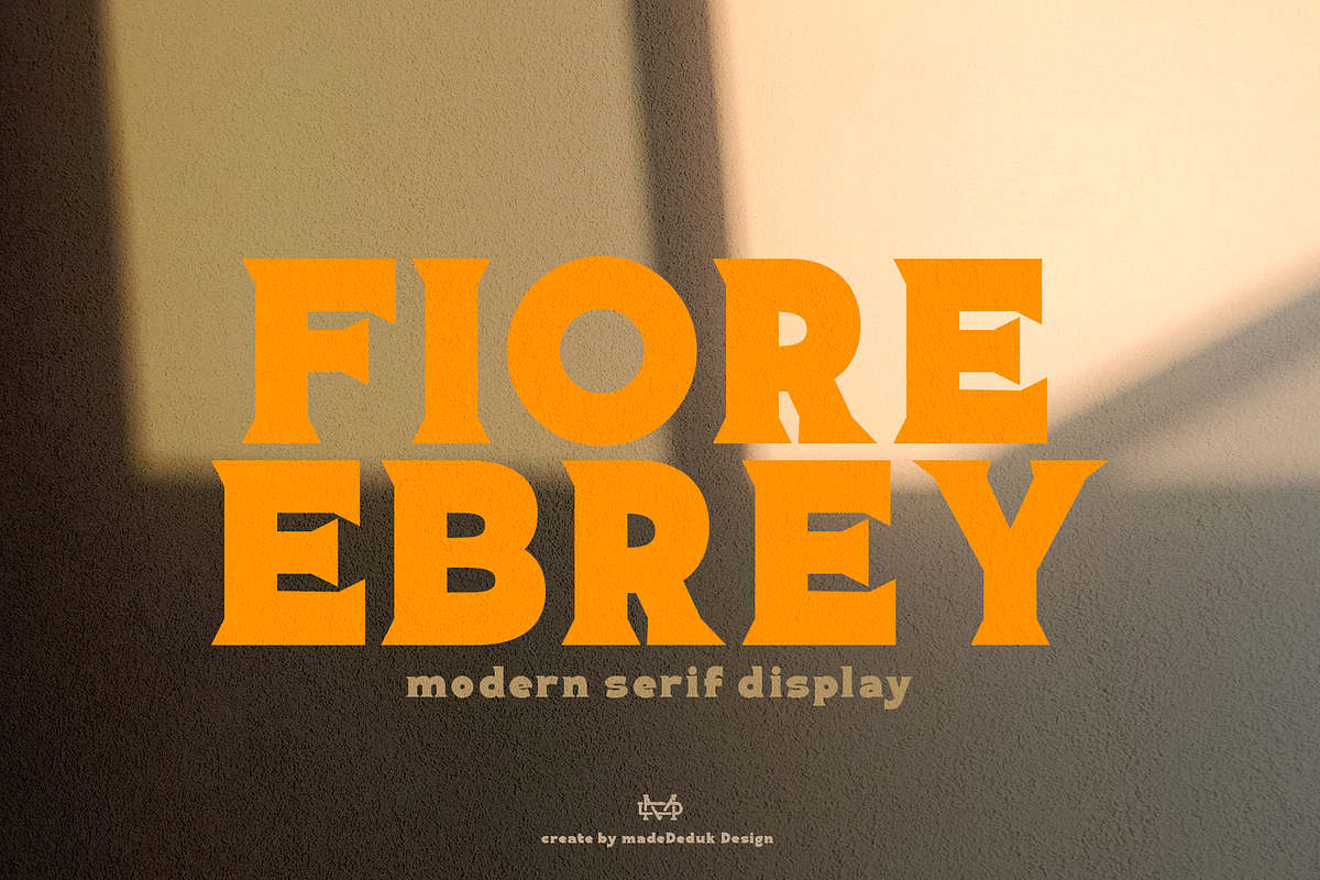 Fiore Ebrey - Display Font, a Serif Font by madeDeduk (Photo 1 of 10)
