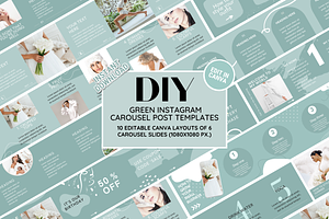 Green Instagram Carousel Templates