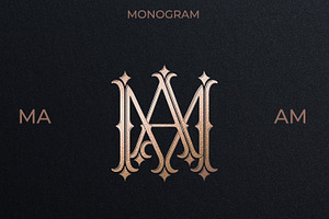 MA AM Wedding Monogram Logo