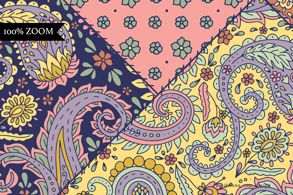 Boho Paisley Patterns & Motifs, a Pattern Graphic by Rose Design (Photo 12 of 13)