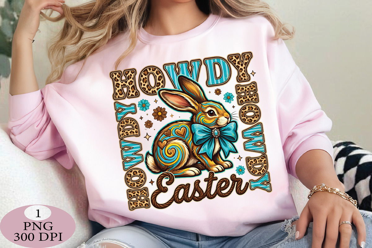 Cowgirl Easter Bunny PNG, an Illustration by Daily.Designs (Photo 5 of 5)