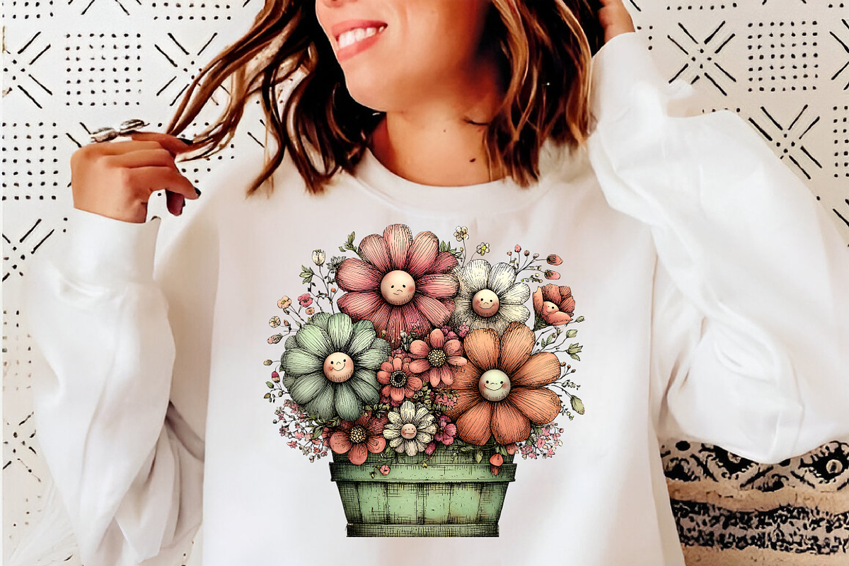 Watercolor spring flower basket PNG, an Illustration by SinaCreation (Photo 10 of 11)