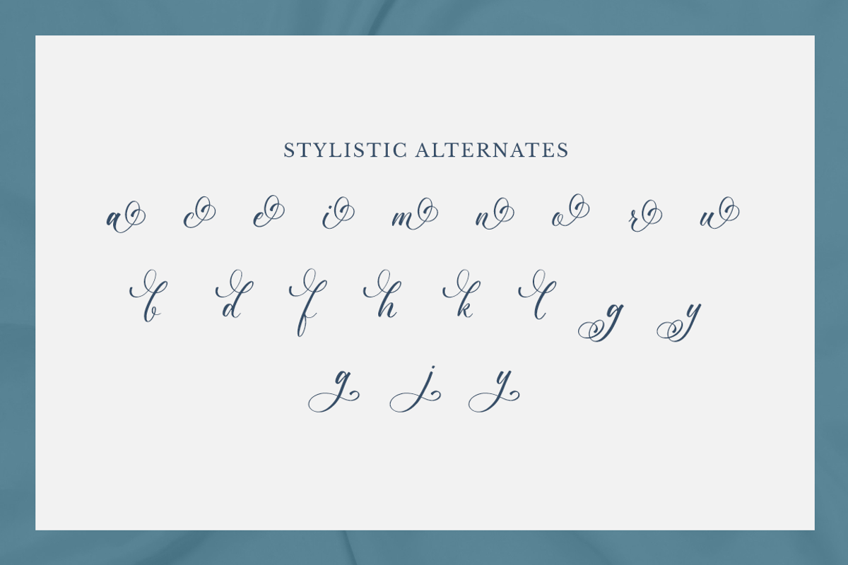 Shineblue - Romantic Calligraphy, a Script Font by RockboyStd (Photo 10 of 12)