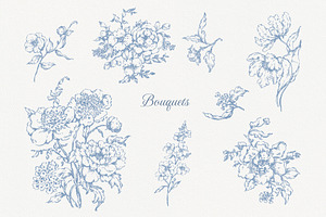 Bloom Garden Wedding Invite Clipart