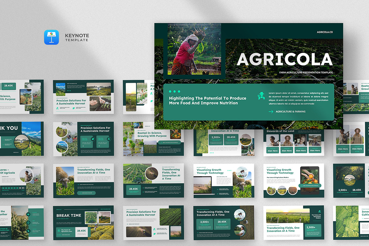 Modern Agriculture Keynote Template, a Presentation Template by fluffstudio (Photo 1 of 4)