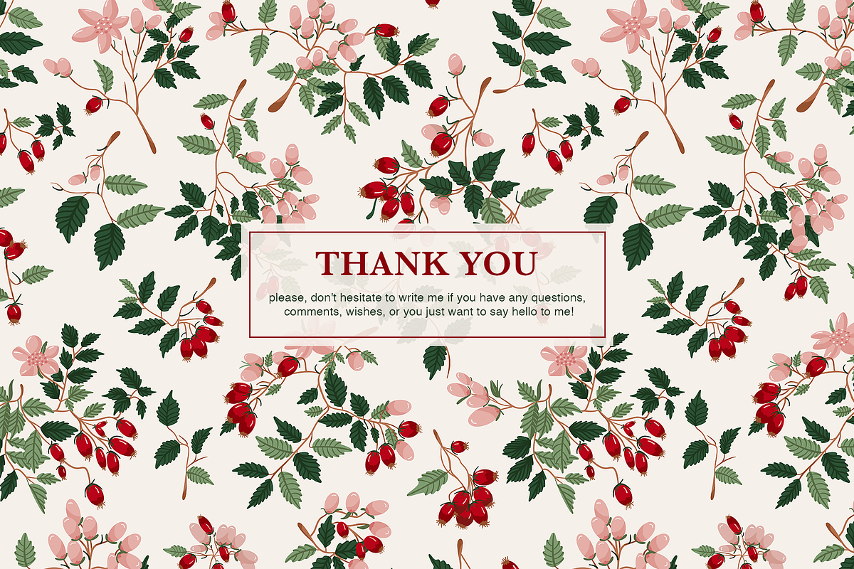 Rosehip Elegant Romantic Pattern, a Pattern Graphic by Mariia Kovalchuk (Photo 13 of 13)