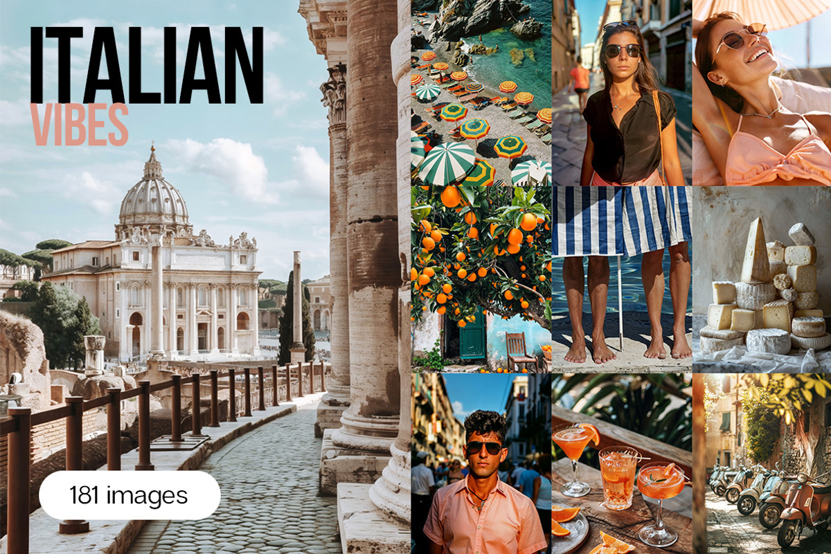 Italian vibes - 181 images, a Holiday Photo by Handmadefont (Photo 1 of 17)