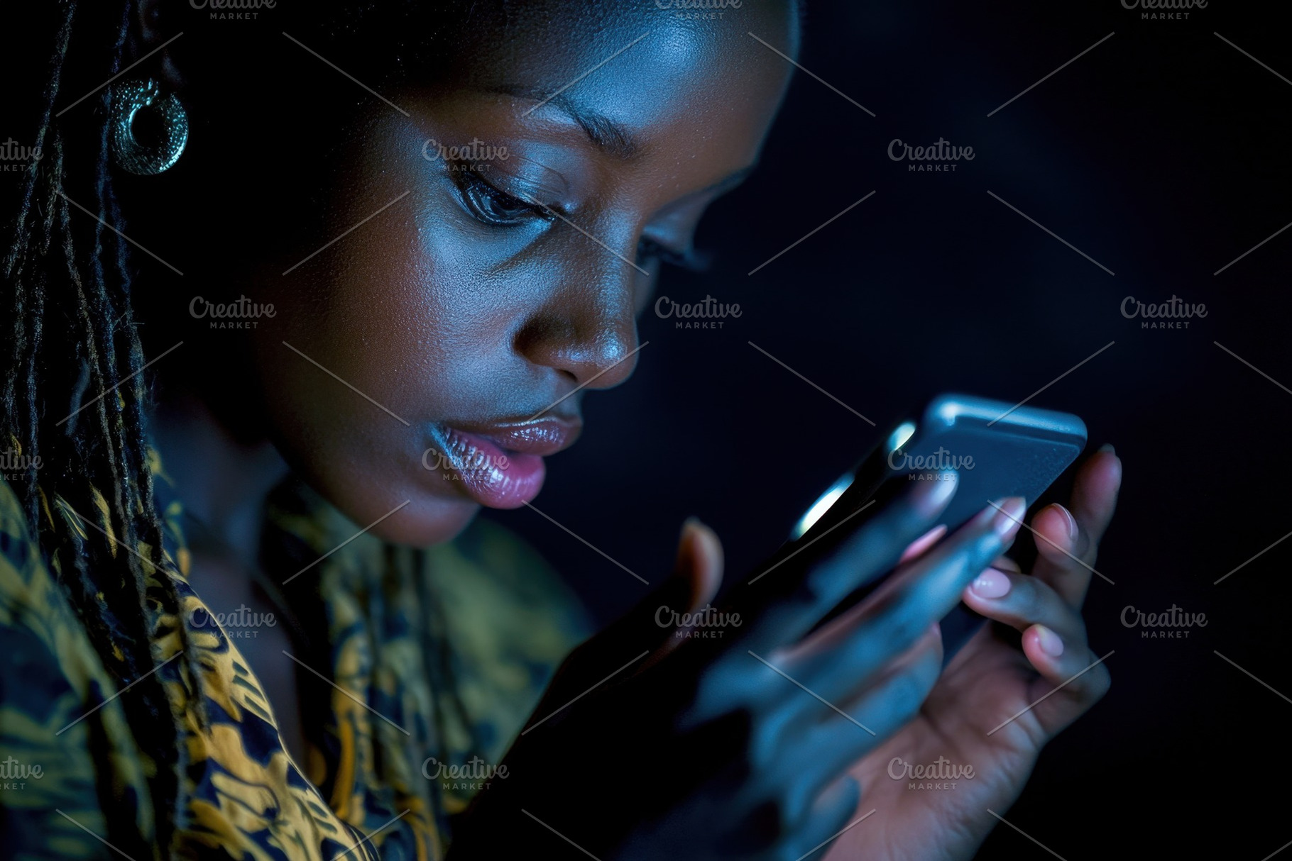 Woman texting on smartphone during e, a Photo by Iftikhar Alam