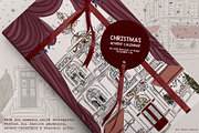 Midnight Town – Winter Line Art, a Seasonal Illustration by Mio Buono (Thumbnail 2 of 18)
