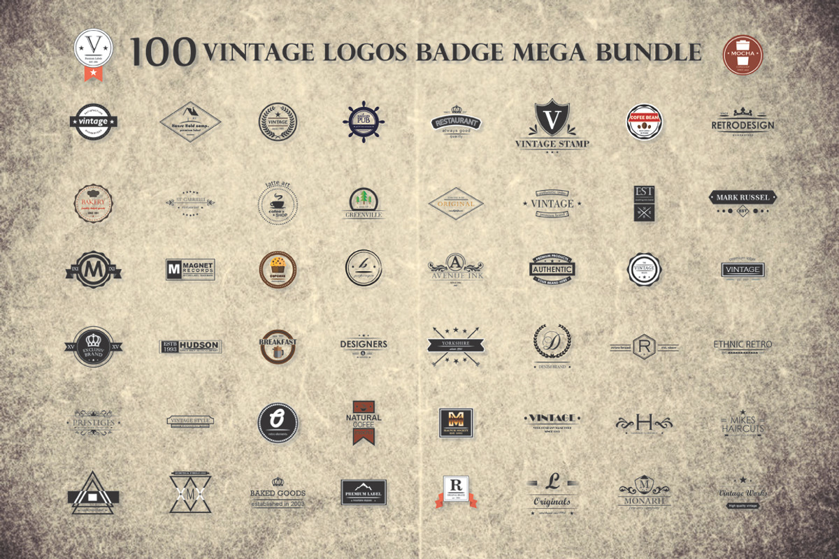 100 Logo Bundle!, a Branding & Logo Template by ijiki (Photo 1 of 3)