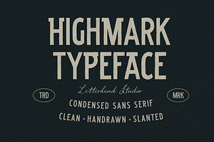 Highmark Typeface, a Sans Serif Font by Letterhend Studio