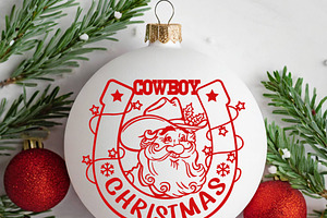 Santa Christmas Cowboy Hat Svg, Png