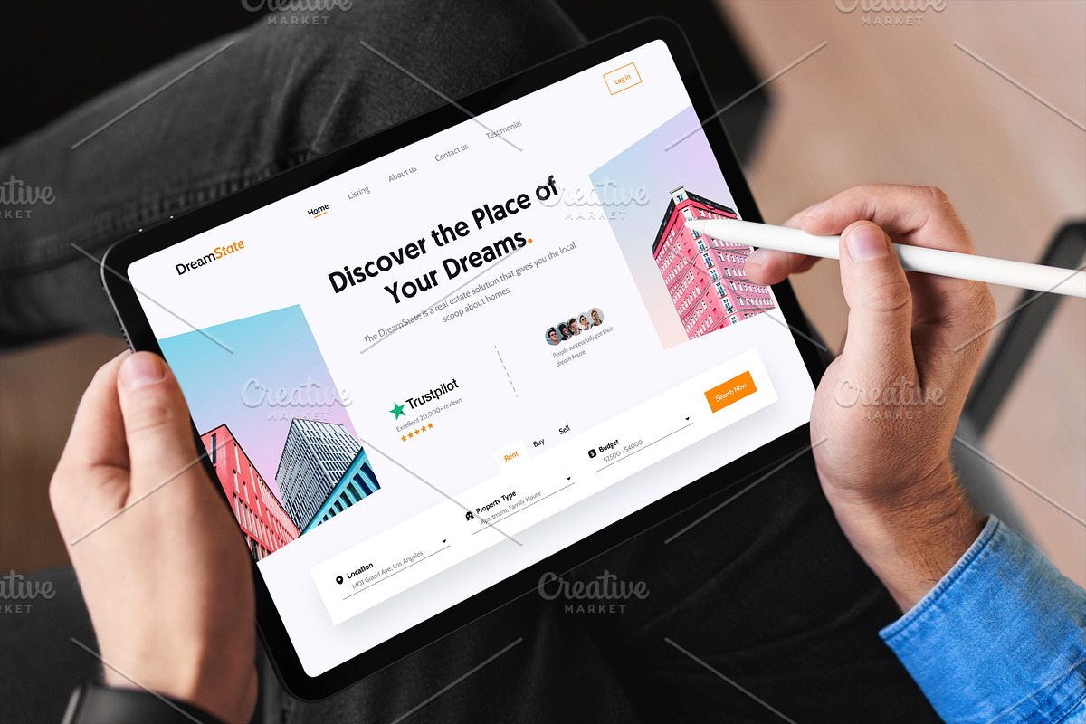 Real Estate Website Header Template, an UI Kit Template by Tanvir Ahammed Tamim (Photo 3 of 4)