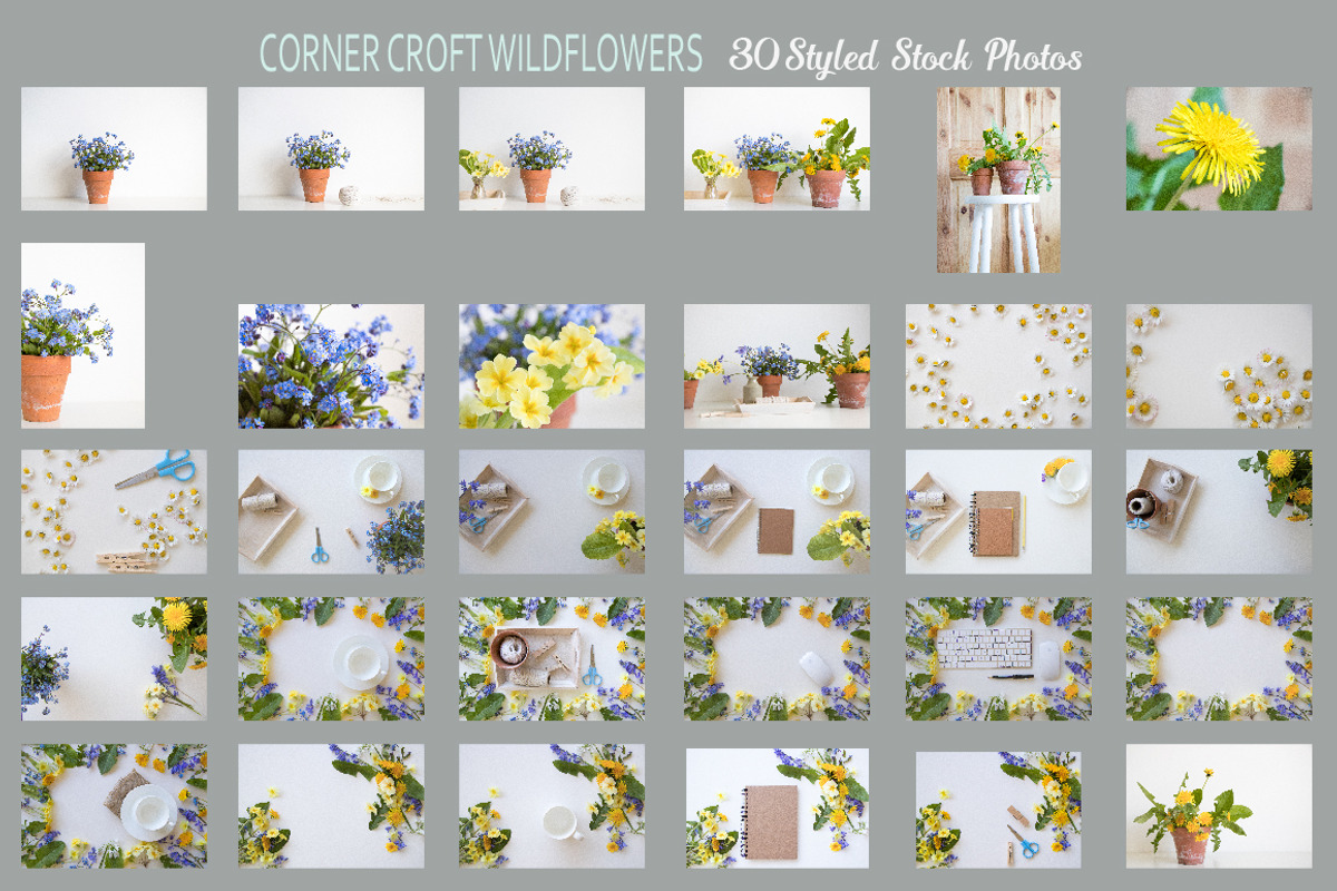 Wildflower Styled Stock Photo Bundle, a Print Template by Corner Croft Mockups (Photo 5 of 7)