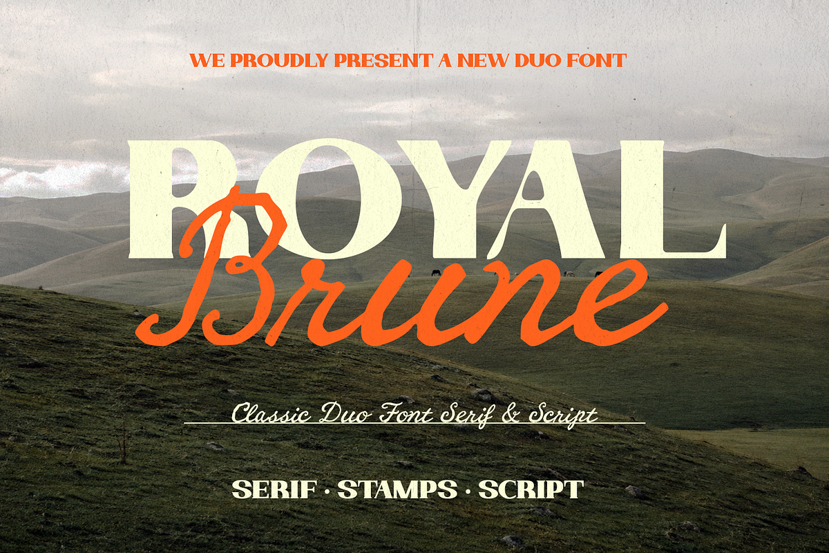 Royal Brune – Classic Font Duo, a Serif Font by Portocraft (Photo 1 of 23)