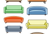 Different modern and classic sofas, an Object Graphic by pikepicture (Thumbnail 3 of 3)