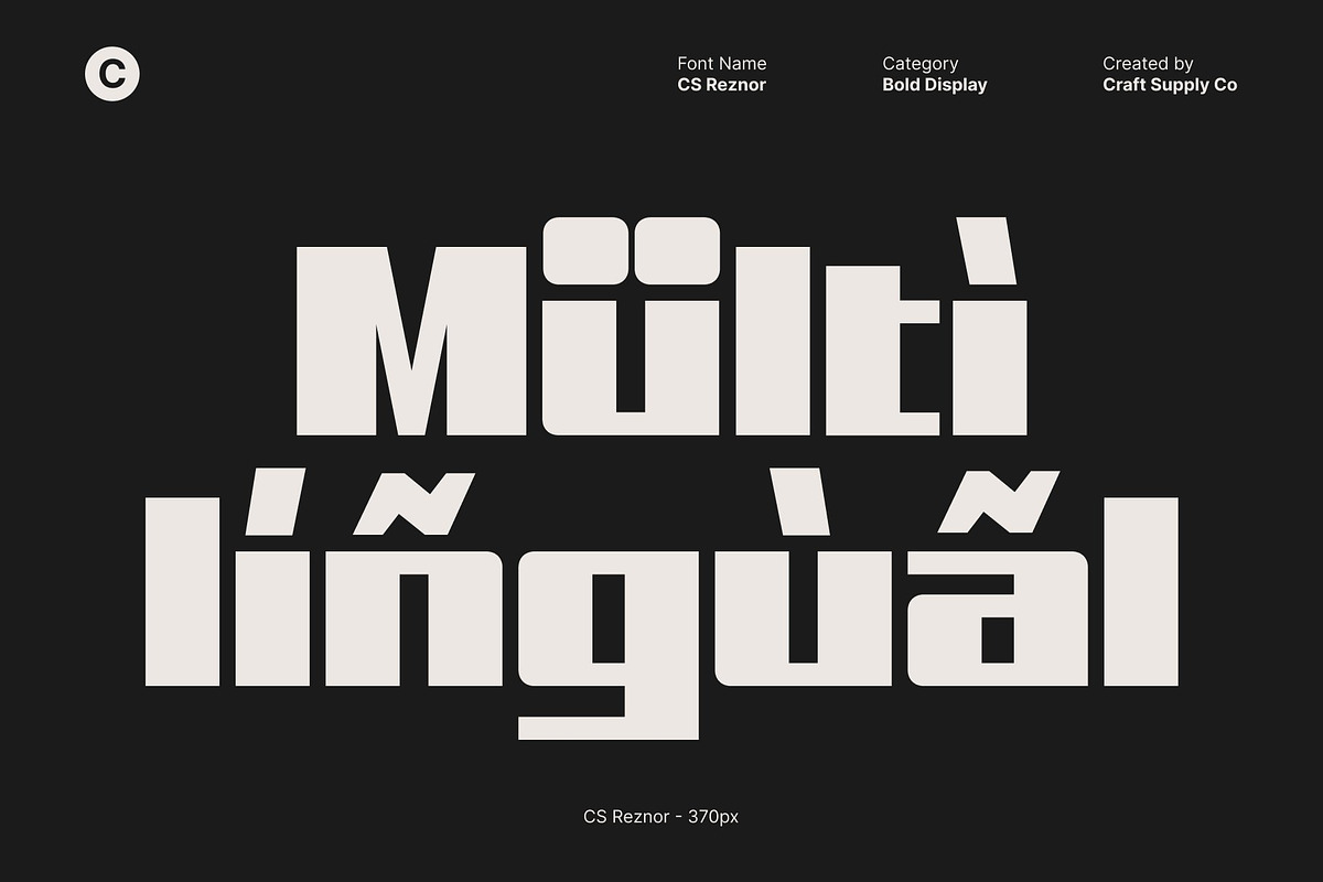 CS Reznor – Bold Display Font, a Sans Serif Font by Craft Supply Co. (Photo 6 of 8)
