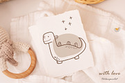 Dinosaur clipart and pattern kids, an Animal Illustration by polikarpovaart (Thumbnail 11 of 12)