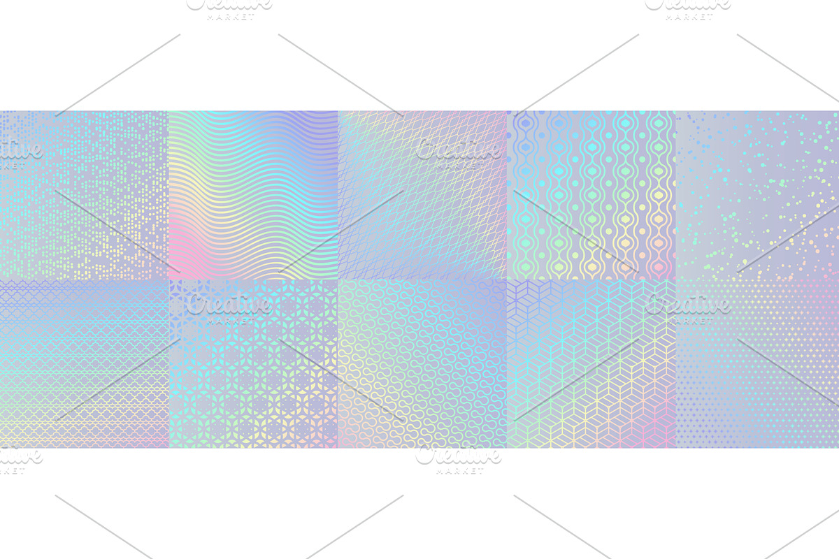 Hologram backgrounds, an Illustration by Vector Tradition