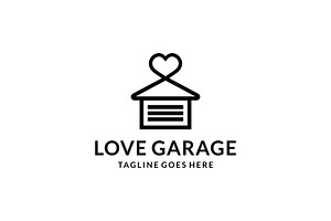 Illustration Love Garage Car House