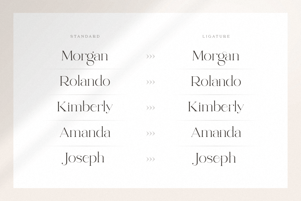 abigail - unique ligature font, a Serif Font by Sensatype (Photo 17 of 32)