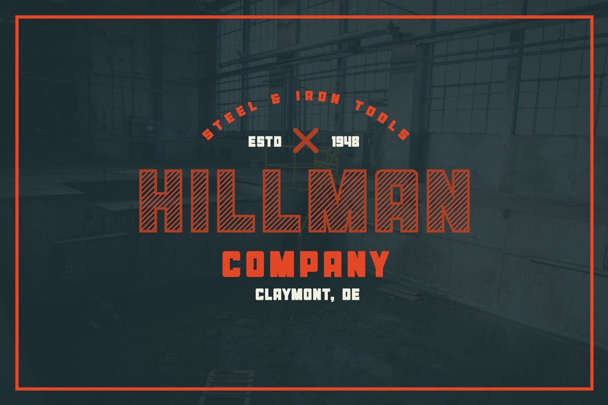 Bosmark Industrial Typeface preview 5