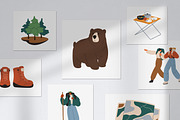 Camping, hiking, trekking items set, an Object Illustration by Good Studio (Thumbnail 5 of 5)