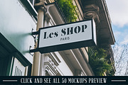 100 Signs & Facades Mockups, a Product Mockup by Madebyvadim (Thumbnail 5 of 5)