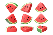 Cute 3D Watermelons icons, a Food & Drink 3D Model by Hannet (Thumbnail 1 of 7)