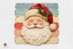 Pastel Santa Png, Smiling Christmas, an Object Illustration by Libby Wishes