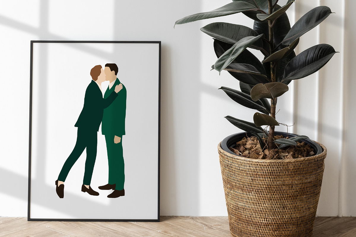 Abstract Gay couples, a Person Illustration by ApetekMarket (Photo 3 of 6)